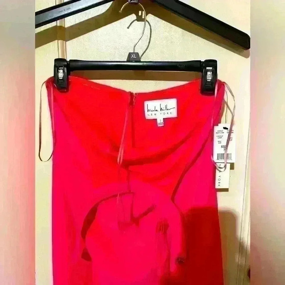 Nicole Miller NY Pink Halter Tie-Back Midi Dress Women's size‎ 2 - Picture 2 of 12